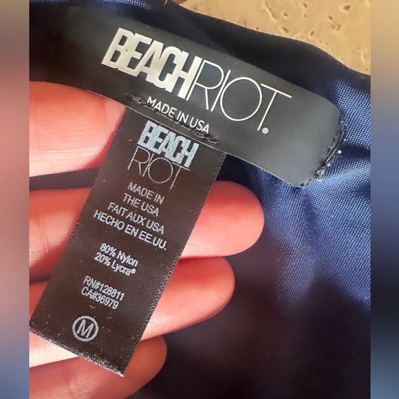 Beach riot M/L rugby stripe swimsuit - Picture 4 of 5